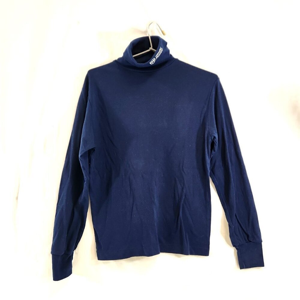 VTG Whistler Blackcomb Mountain Turtleneck Long Sleeved Shirt Mens Size L Blue